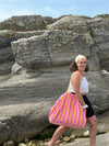 Sac de plage en éponge - Rayure Sorbet Pêche / Framboise