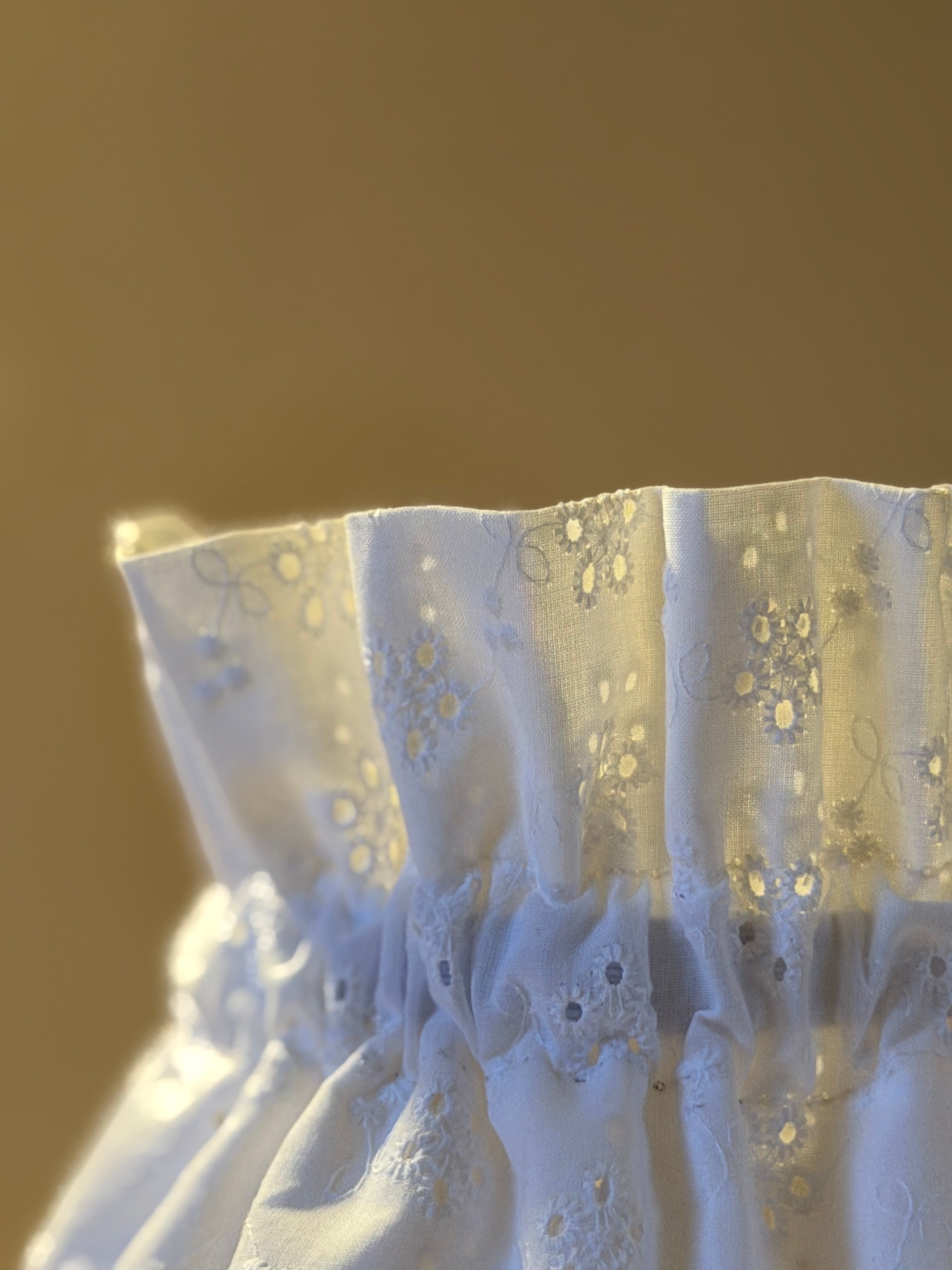 Col amovible - Broderie Anglaise Blanche