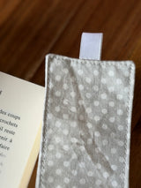 Marque-page - Gris à pois blanc