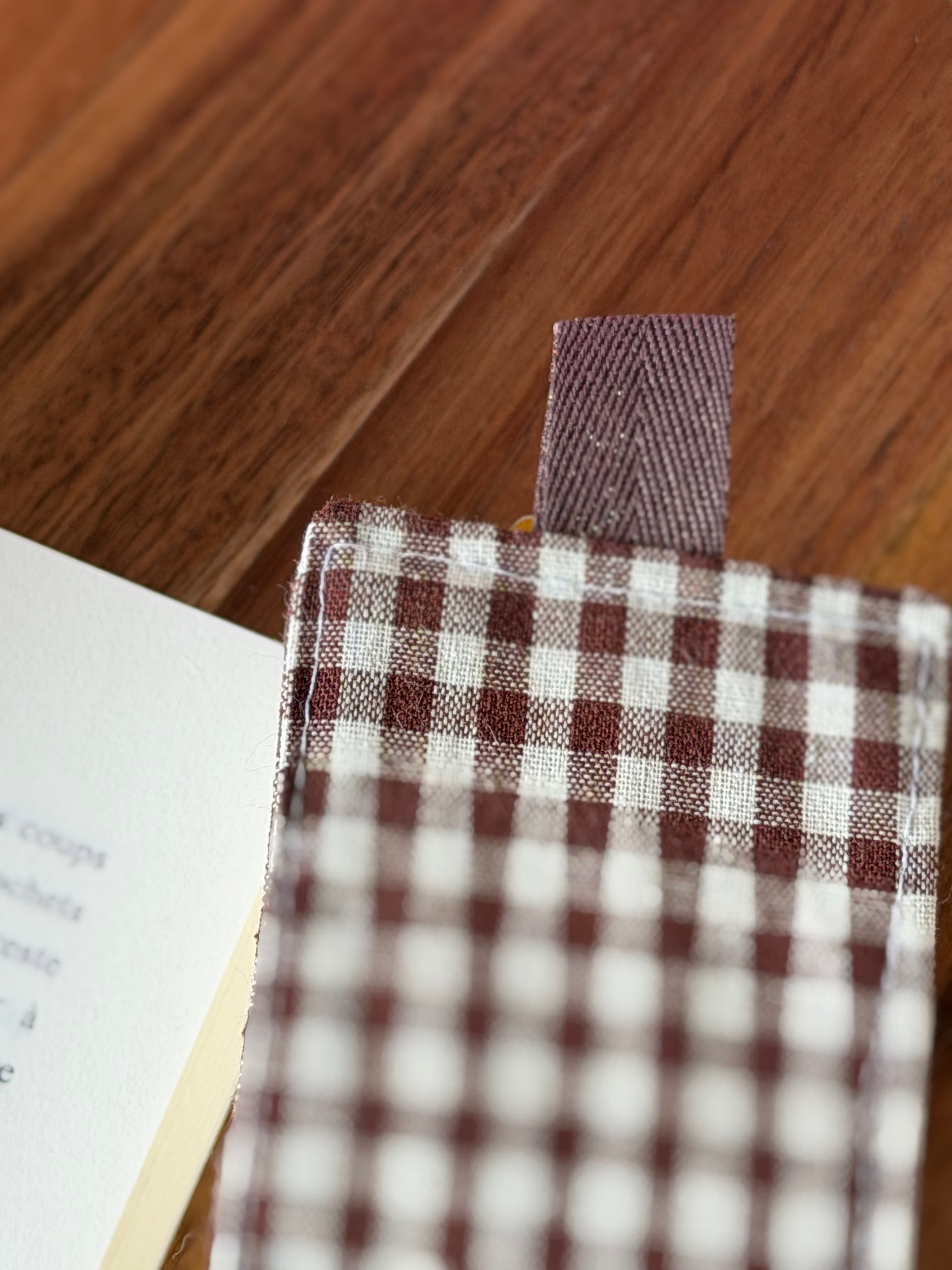 Marque-page - Vichy marron