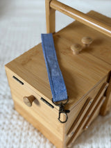 Porte-clés - Bleu (fermoir couleur bronze)