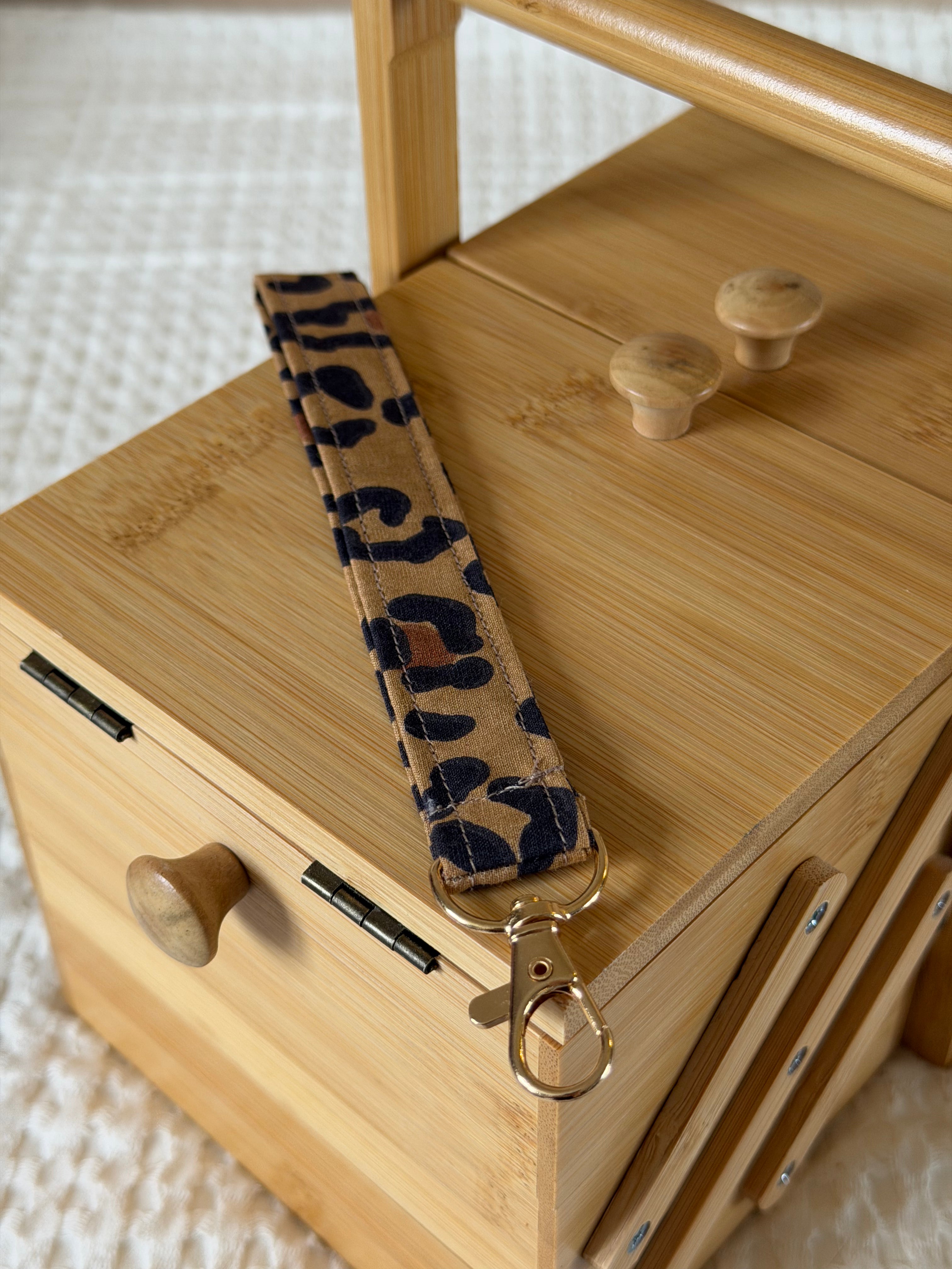 Porte-clés - Léopard (fermoir couleur or)