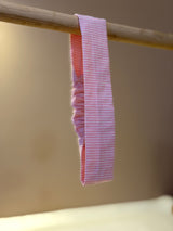 Bandeau à rayure rose et blanche