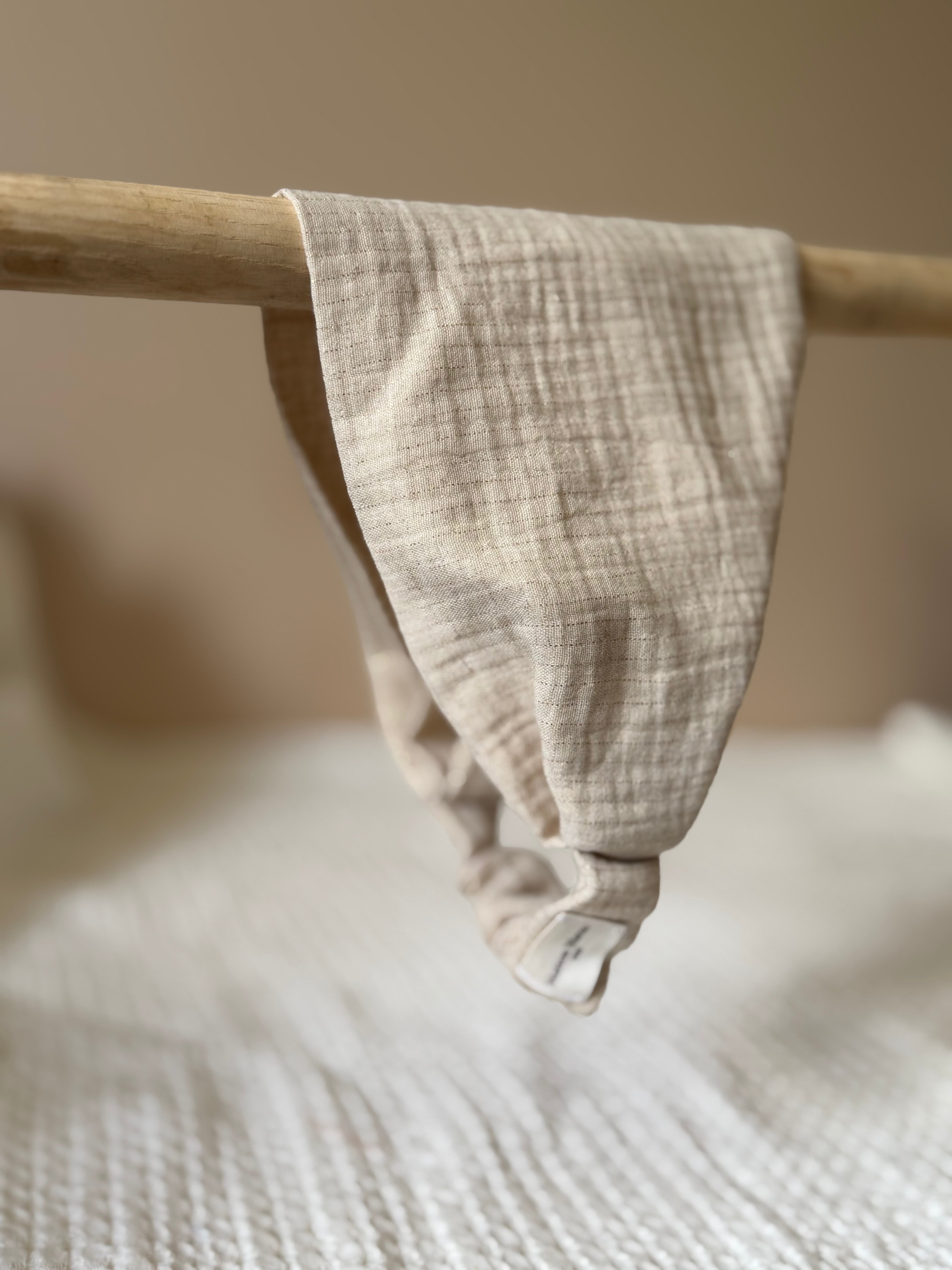 Bandana - Beige à fines rayures dorées