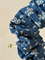 Chouchou - Broderie Anglaise Bleu