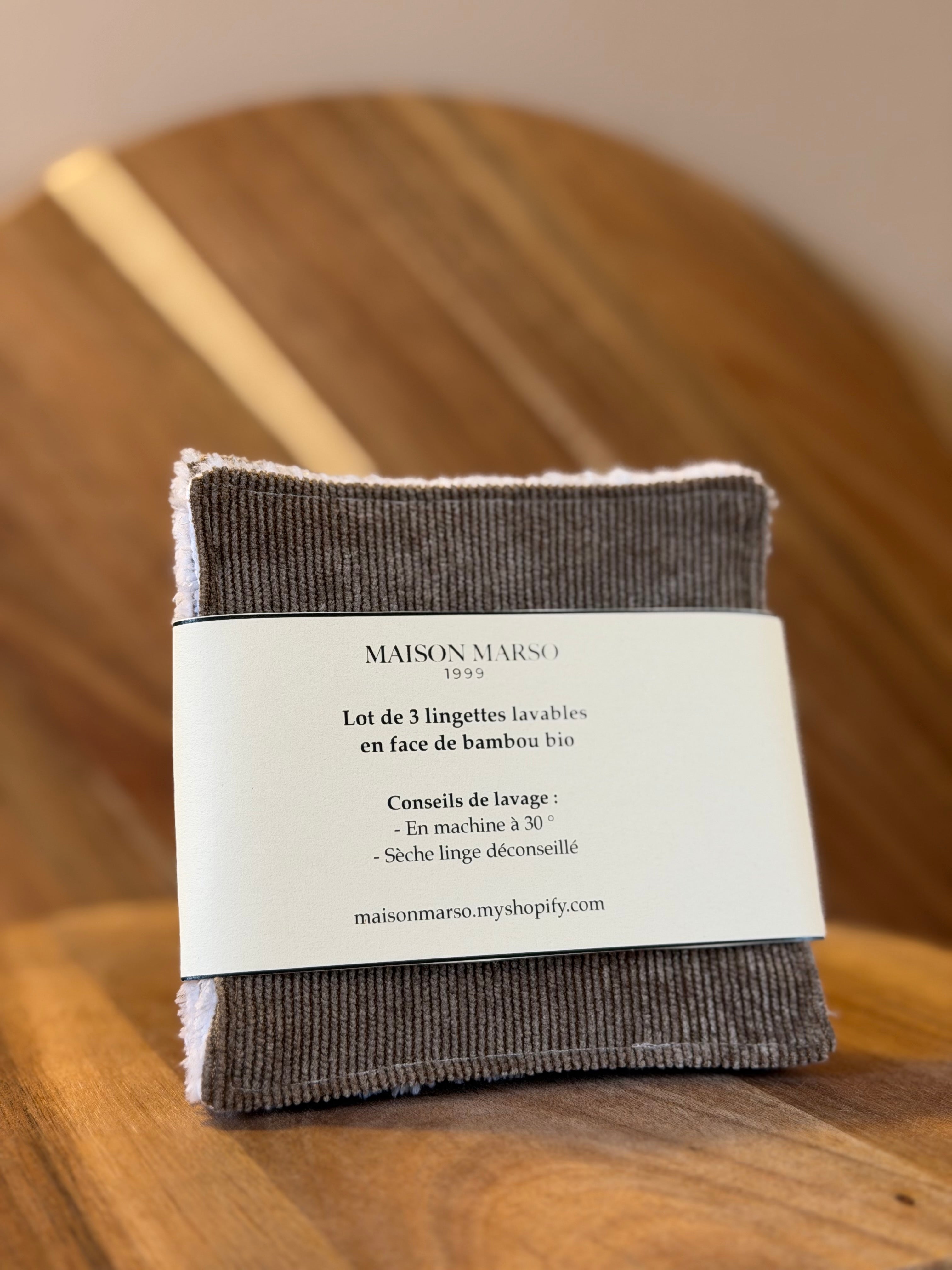 Lot de 3 lingettes lavables - N°2