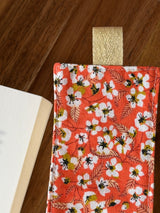 Marque-page - Orange fleuri