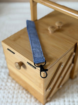 Porte-clés - Bleu (fermoir couleur bronze)