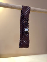 Bandeau marron à pois blanc