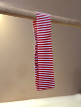 Bandeau à rayure rouge et blanche
